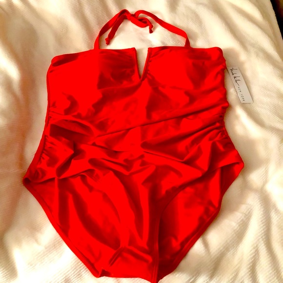 Nicole Miller New York Plus Size V Swimsuit - Picture 2 of 10